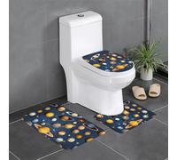 YYHWHJDE Lot de 3 tapis de sol antidérapants à séchage rapide Motif planètes du système solaire