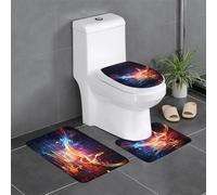 YYHWHJDE Lot de 3 tapis de sol antidérapants avec jolis motifs notes de musique pour un confort ultime, salle de bains principale