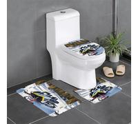 YYHWHJDE Lot de 3 tapis de sol antidérapants en forme de U à motif de motoneige avancé, fermement fixé, absorbant et durable, épais et confortable
