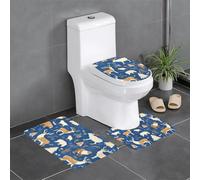 YYHWHJDE Lot de 3 tapis de sol antidérapants en forme de U pour chasse à la faune sauvage, cerf, ours, élan, tapis de sol de toilette en forme de U, fermement fixé, absorbant et durable, épais et
