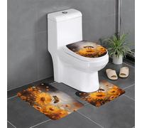 YYHWHJDE Lot de 3 tapis de sol antidérapants Motif abeille recueillant le nectar pour un confort ultime, Master Bathrooms