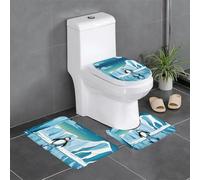 YYHWHJDE Lot de 3 tapis de sol antidérapants motif pingouin Antarctique Ice Prints pour un confort ultime, salle de bain Master Bathrooms