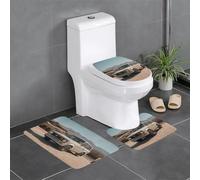 YYHWHJDE Lot de 3 tapis de sol antidérapants Motif voitures dans le désert pour un confort ultime, salle de bain Master Bathrooms