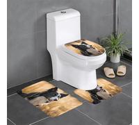 YYHWHJDE Lot de 3 tapis de sol antidérapants pour salle de bain Motif Border Collie pour un confort ultime