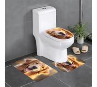YYHWHJDE Lot de 3 tapis de sol antidérapants pour salle de bain Motif chien Golden Retriever