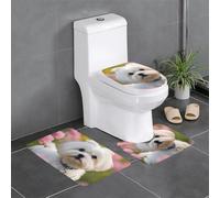 YYHWHJDE Lot de 3 tapis de sol antidérapants pour salle de bain Motif chien maltais