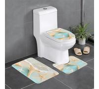 YYHWHJDE Lot de 3 tapis de sol antidérapants pour salle de bain Motif étoile de mer