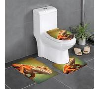 YYHWHJDE Lot de 3 tapis de sol antidérapants pour salle de bain Motif lézards vivants pour un confort ultime
