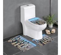 YYHWHJDE Lot de 3 tapis de sol antidérapants pour salle de bain Motif paysage de New York pour un confort ultime