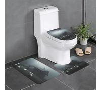 YYHWHJDE Lot de 3 tapis de sol antidérapants pour salle de bain - Motifs manoir hanté pour un confort ultime