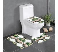 YYHWHJDE Lot de 3 tapis de sol de salle de bain imprimés avec badge de la Saint-Patrick, tapis de douche, antidérapant, séchage rapide