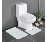 YYHWHJDE Lot de 3 tapis de sol pour salle de bain - Imprimé blanc ciré - Antidérapant - Séchage rapide