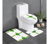 YYHWHJDE Lot de 3 tapis de sol pour salle de bain Motif croix de la Saint-Papa, tapis de douche, antidérapant, séchage rapide
