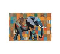 YYHWHJDE Lot de 6 sets de table imprimés éléphant africain pour table de salle à manger pour hôtels, maisons et banquets comme décorations de table décoratives, beaux et durables