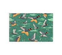 YYHWHJDE Lot de 6 sets de table résistants à l'huile, à la chaleur et durables Motif canards sauvages 30,5 x 45,7 cm