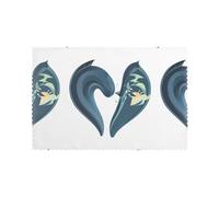 YYHWHJDE Lot de 6 sets de table résistants à l'huile, à la chaleur et durables, motif The Love of The Waves, 30,5 x 45,7 cm