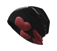 YYHWHJDE Love is Floating Picture Bonnet tricoté pour adulte, chapeau haricot décontracté, chapeau élastique sans bord, unisexe noir