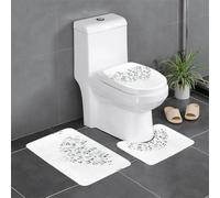 YYHWHJDE Love Made of Musical Notes Lot de 3 tapis de sol pour salle de bain, tapis de douche, antidérapant, séchage rapide