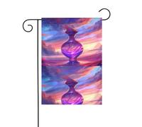YYHWHJDE Magic Wishing Bouteille Imprimée Mât de drapeau extérieur Décoration de cour 30,5 x 45,7 cm