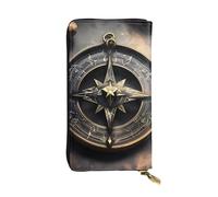 YYHWHJDE Magical Design Portefeuille long en cuir de qualité pour filles et femmes Motif runes nordiques boussole 19 x 10,5 cm, Noir , Taille unique
