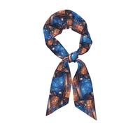 YYHWHJDE Magnifique écharpe tendance pour femme avec imprimé ville étoilée, style polyvalent, doux et soyeux pour les rendez-vous, les voyages