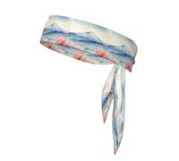 YYHWHJDE Magnifique foulard de sport imprimé Mt. Fuji imprimé double face pour femmes et hommes, réglable pour toutes les circonférences de tête