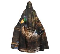 YYHWHJDE Mallard Duck Cape à capuche pour adulte sans fermeture éclair, confortable et durable pour les jeux de rôle