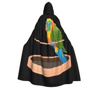YYHWHJDE Manteau à capuche pour adulte avec motif perroquet dans une cage - Longue cape de fête pour homme et femme