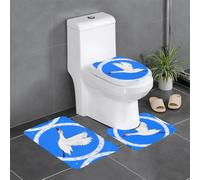YYHWHJDE Master Bathrooms Lot de 3 tapis de sol antidérapants Motif oie blanche volante pour un confort ultime