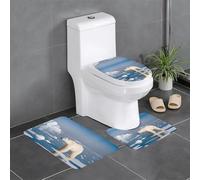 YYHWHJDE Master Bathrooms Lot de 3 tapis de sol antidérapants Motif ours polaire Pour un confort ultime
