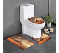 YYHWHJDE Master Bathrooms Lot de 3 tapis de sol antidérapants Motif pyramide égyptienne dans le désert pour un confort ultime