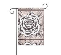 YYHWHJDE Mât de drapeau de jardin avec de nombreuses roses - Décoration tendance - 30,5 x 45,7 cm