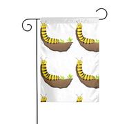 YYHWHJDE Mât de drapeau de jardin avec motif chenille aventureuse - Décoration extérieure - Double face - 30,5 x 45,7 cm