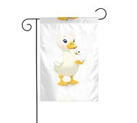 YYHWHJDE Mât de drapeau de jardin avec motif de canard critiqué, décoration de cour extérieure double face, 30,5 x 45,7 cm