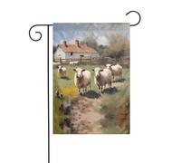 YYHWHJDE Mât de drapeau de jardin avec motif de vaches mignonnes - Décoration de cour extérieure - 30,5 x 45,7 cm