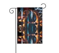 YYHWHJDE Mât de drapeau de jardin avec motif grotte souterraine - Décoration double face - 30,5 x 45,7 cm