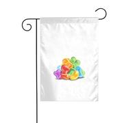 YYHWHJDE Mât de drapeau de jardin avec motif « The joy of childhood » double face - 30,5 x 45,7 cm