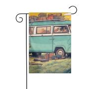 YYHWHJDE Mât de drapeau de jardin Happy Campers double face 30,5 x 45,7 cm