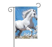 YYHWHJDE Mât de drapeau de jardin imprimé cheval volant extérieur décoration tendance 30,5 x 45,7 cm