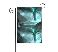 YYHWHJDE Mât de drapeau de jardin motif arbre antique dans la tempête Décoration de cour extérieure 30,5 x 45,7 cm