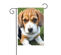 YYHWHJDE Mât de drapeau de jardin motif chien beagle décoration de cour extérieure mode 30,5 x 45,7 cm