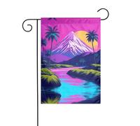 YYHWHJDE Mât de drapeau de jardin motif cocotiers 30,5 x 45,7 cm