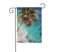 YYHWHJDE Mât de drapeau de jardin motif îles des Caraïbes Décoration de cour extérieure 30,5 x 45,7 cm