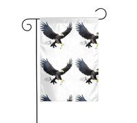 YYHWHJDE Mât de drapeau de jardin motif ombre de l'aigle décoration de cour extérieure double face 30,5 x 45,7 cm