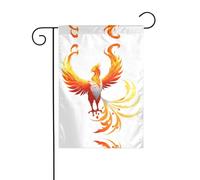 YYHWHJDE Mât de drapeau de jardin motif phénix feu extérieur décoration de cour tendance 30,5 x 45,7 cm