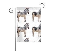 YYHWHJDE Mât de drapeau de jardin motif zèbre honnête décoration de cour extérieure double face 30,5 x 45,7 cm