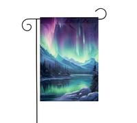 YYHWHJDE Motif de peinture aurores boréales - Mât de drapeau extérieur - Décoration tendance - 30,5 x 45,7 cm