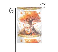 YYHWHJDE Motif musiciens sous l'érable - Mât de drapeau de jardin - Décoration extérieure - Double face - 30,5 x 45,7 cm