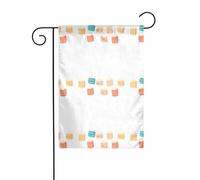 YYHWHJDE Motif rétro sur guimauves imprimées drapeaux de jardin 30,5 x 45,7 cm pour décoration de cour avec une largeur de poteau de 3 cm (drapeau uniquement, mât non inclus)