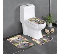 YYHWHJDE Mouse in Love Lot de 3 tapis de sol antidérapants à séchage rapide pour salle de bain